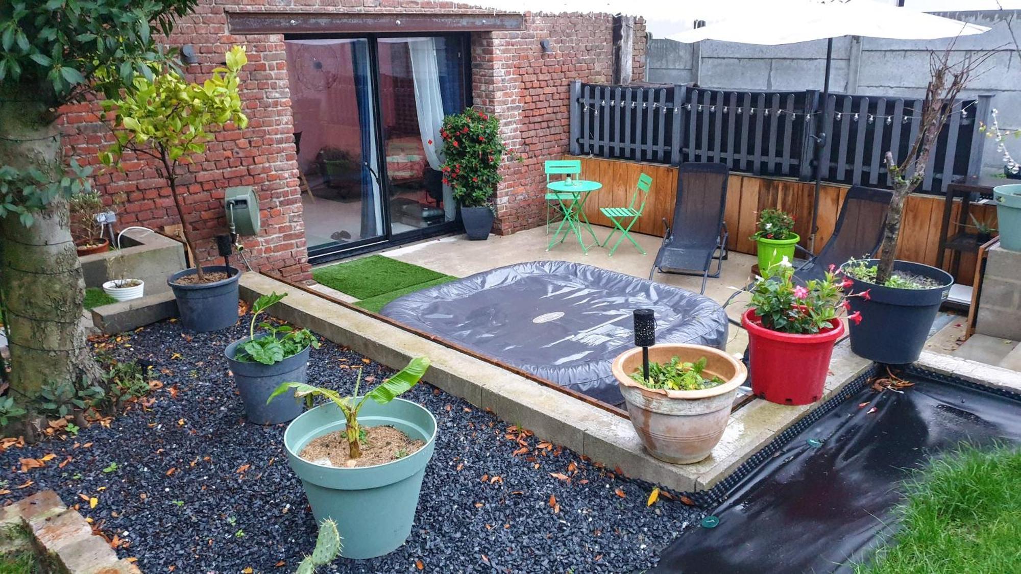 Gary Suite - Studio Cosy, Spa Et Jardin Privatif A 4 Min De Cambrai Awoingt Esterno foto